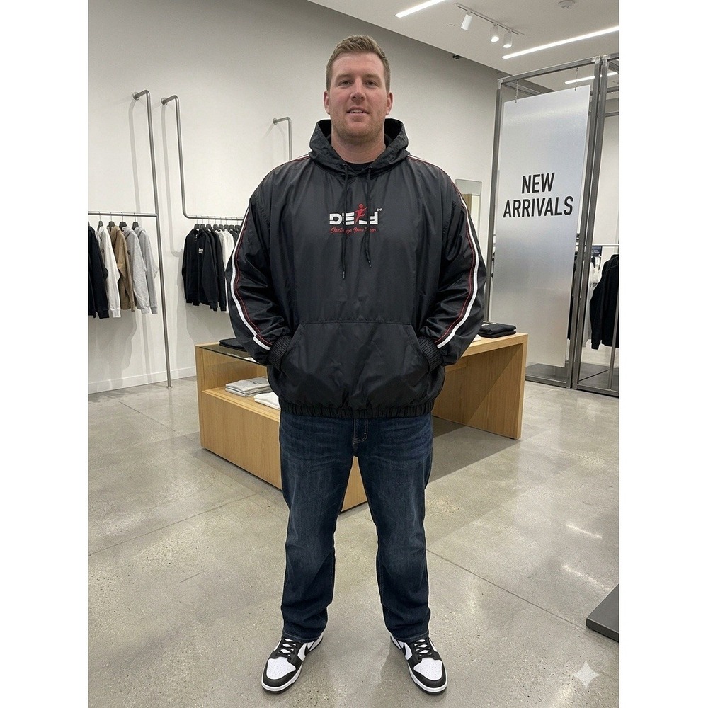 DEFY Sports Challenge Your Rear Track Heavy Duty Men Pullover Hoodie Size 4XL